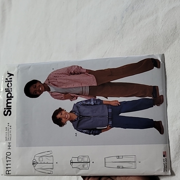Simplicity Children's And Boy's Shirt,  Vest And Pull-On Pants - Picture 1 of 4